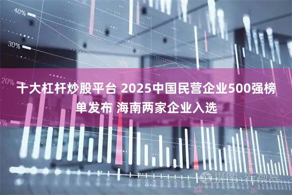 十大杠杆炒股平台 2025中国民营企业500强榜单发布 海南两家企业入选