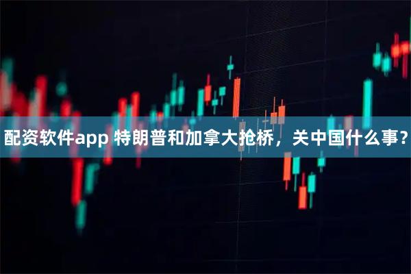 配资软件app 特朗普和加拿大抢桥，关中国什么事？